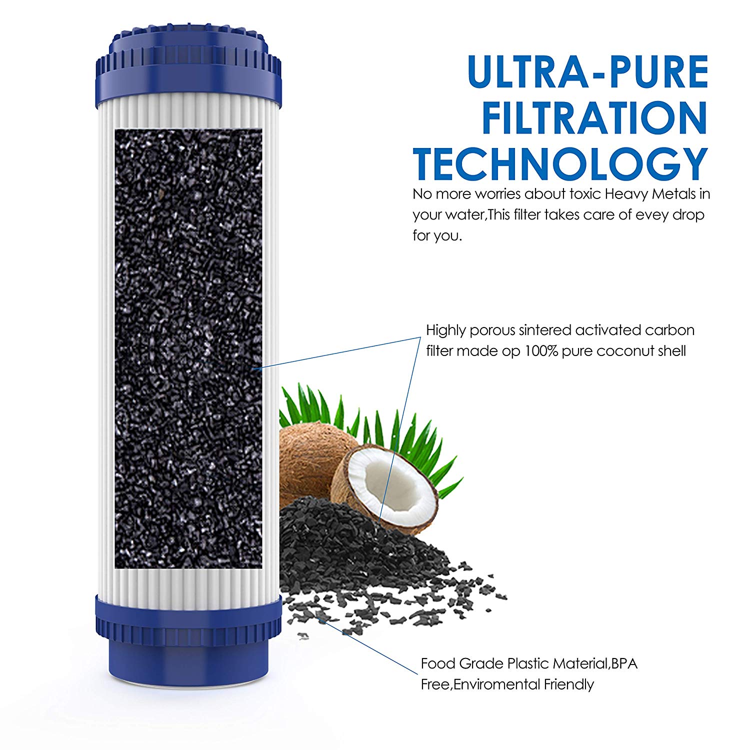 5 Stage Under Sink Reverse Osmosis Drinking Water Filter System Faucet Purifier