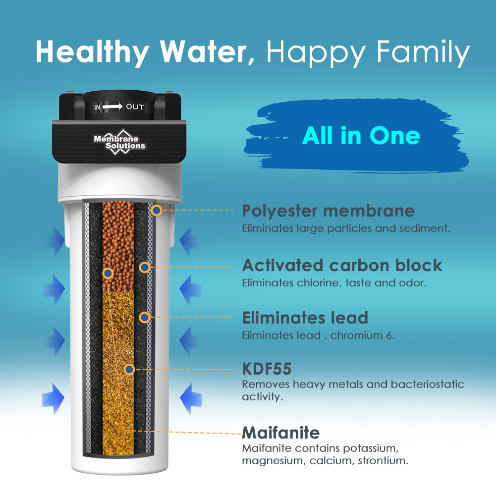 Multi-stage Whole House Under Sink Counter Sediment Drinking Water Filter System