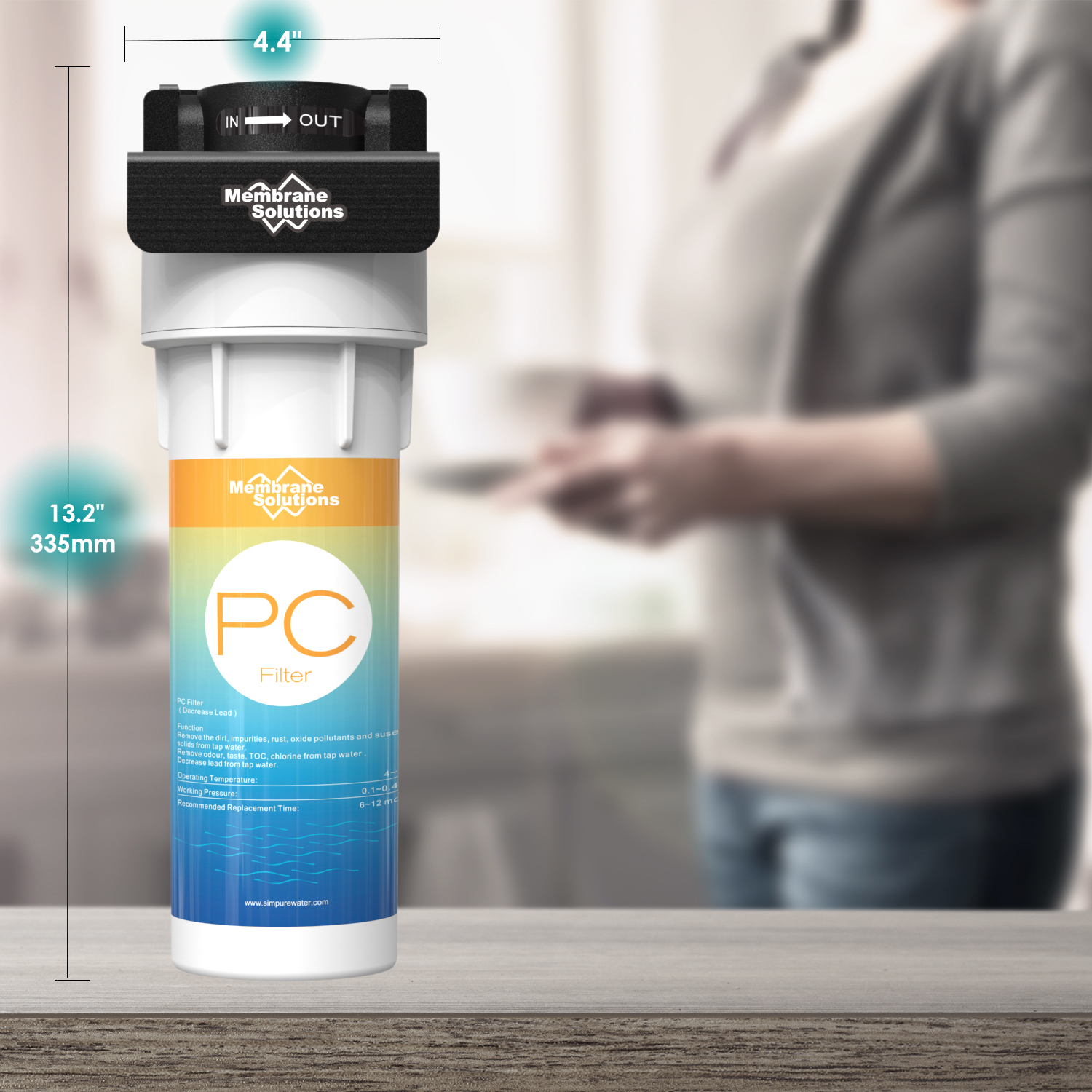 Multi-stage Whole House Under Sink Counter Sediment Drinking Water Filter System