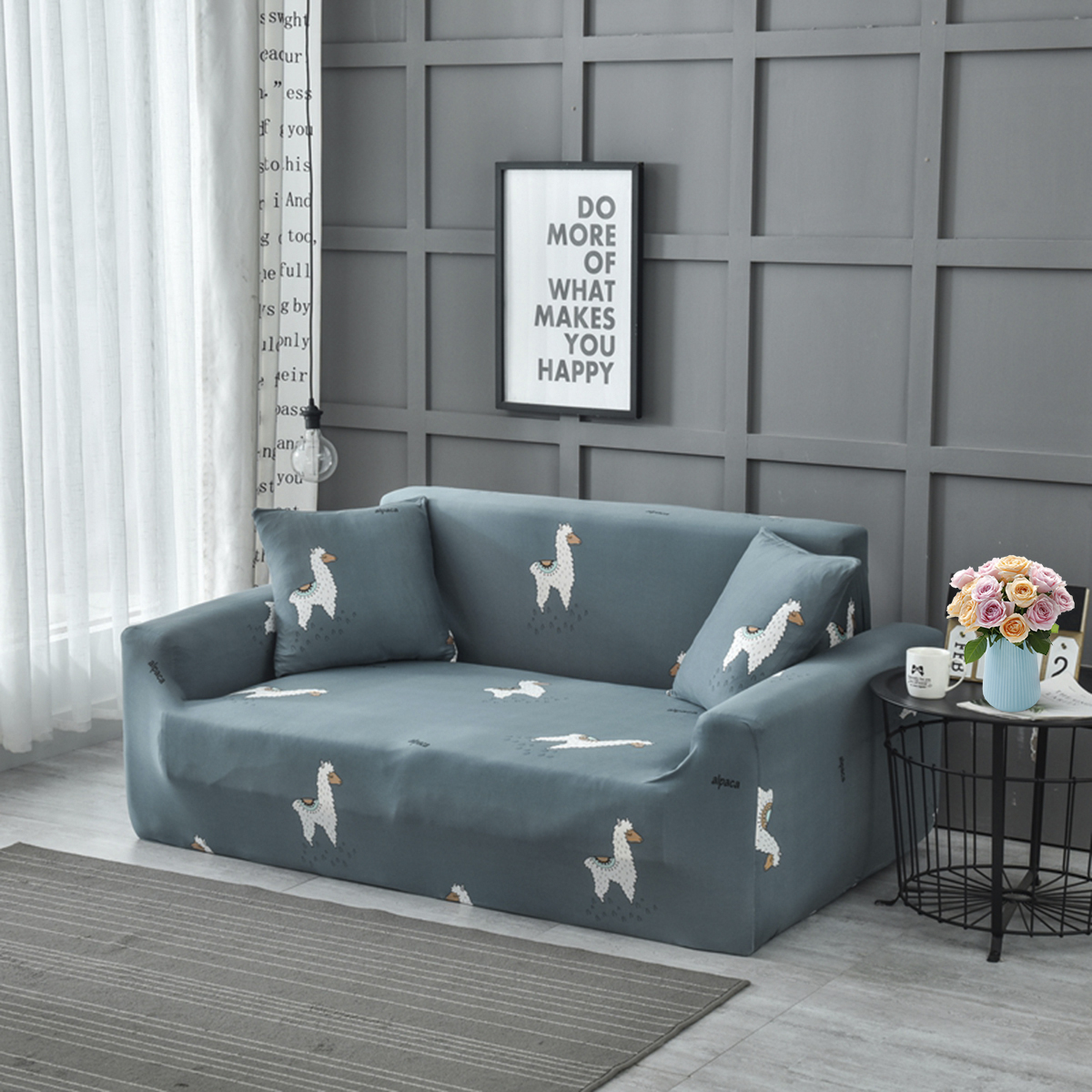 1-4 Seater Stretch Sofa Cover Easy Fit Couch Cover Slipcover Settee Protector US