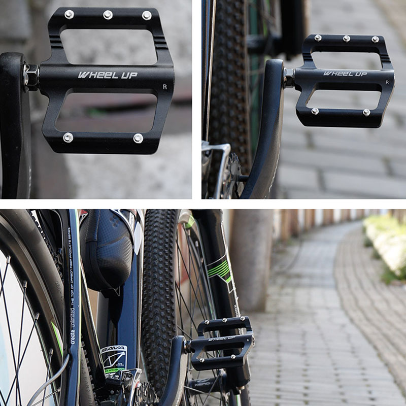1Pair Aluminum Road MTB Bike XC 3 Bearing Flat-Platform Bicycle Cycling Pedals