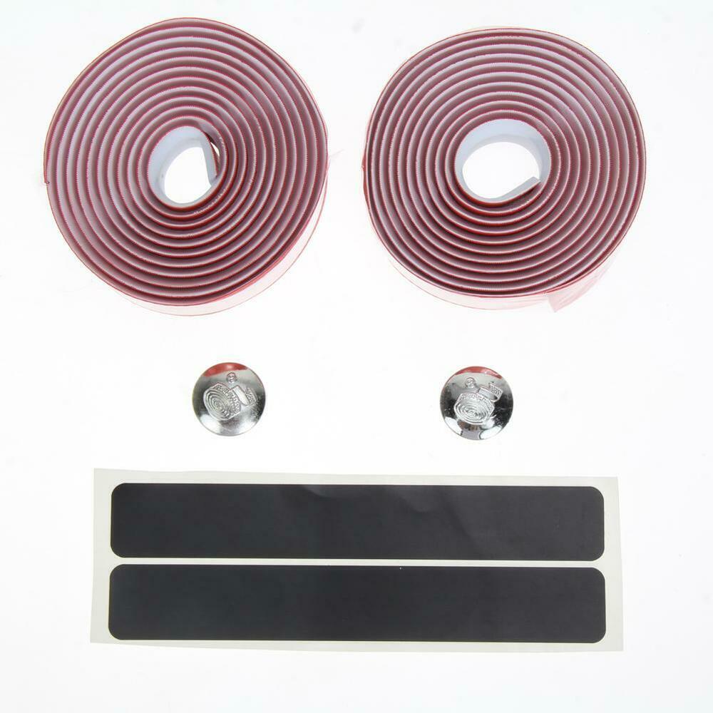Carbon Fiber Bike Handlebar Tape Comfort GEL Road Wrap+2 Bar Belt Straps Supply