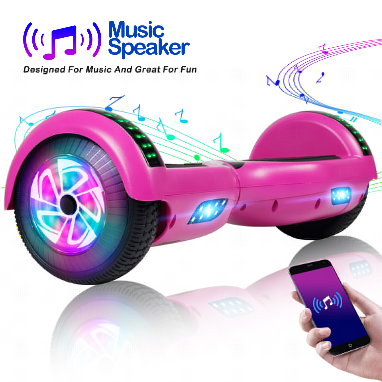 6.5“ Bluetooth Hoverboard Self Balancing Scooter LED No Bag Purple US