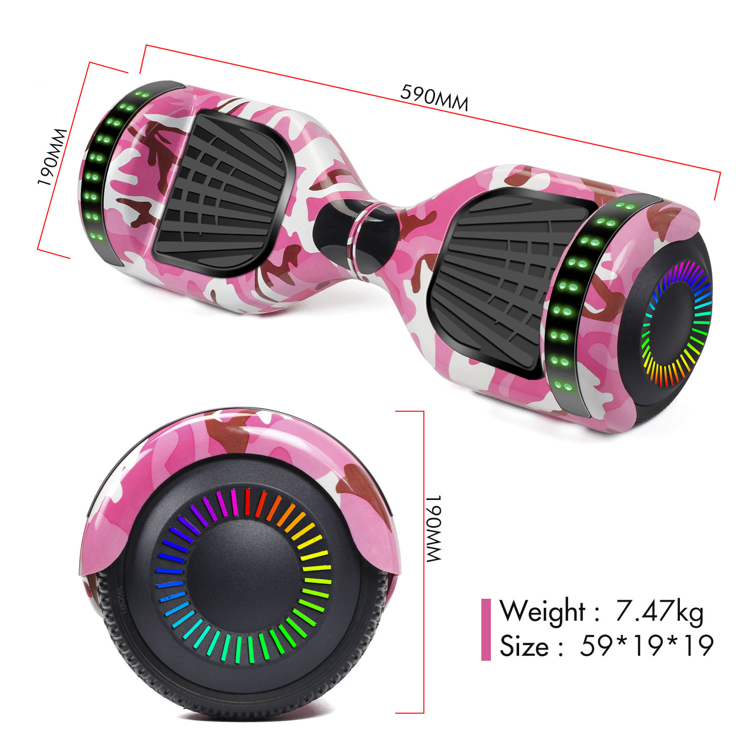 Details about / 6.5 Bluetooth Hoverboards Self-Balancing Scooter No Bag Camou