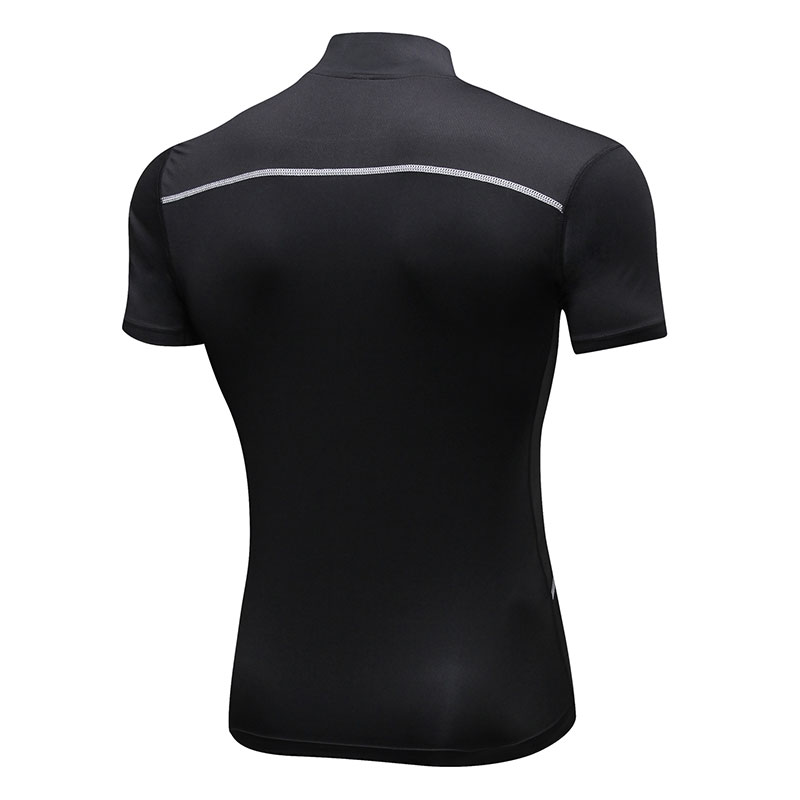 Men/'s Short Sleeve Sports T-Shirt Compression Fitness Workout Tops Athletic Tee