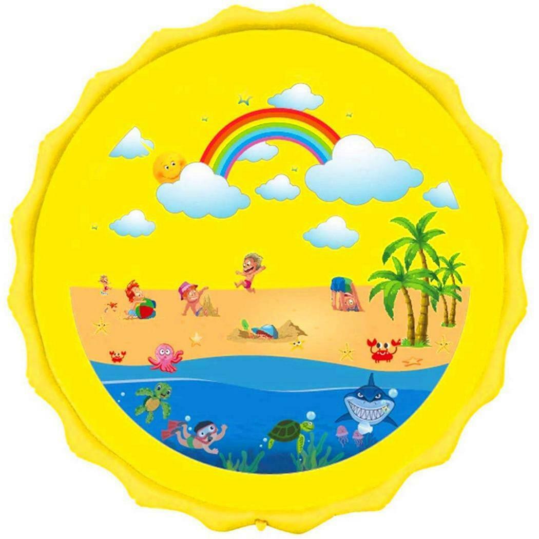 68/" Splash Play Mat Inflatable Outside Water Toy Sprinkler Pad Kids Children