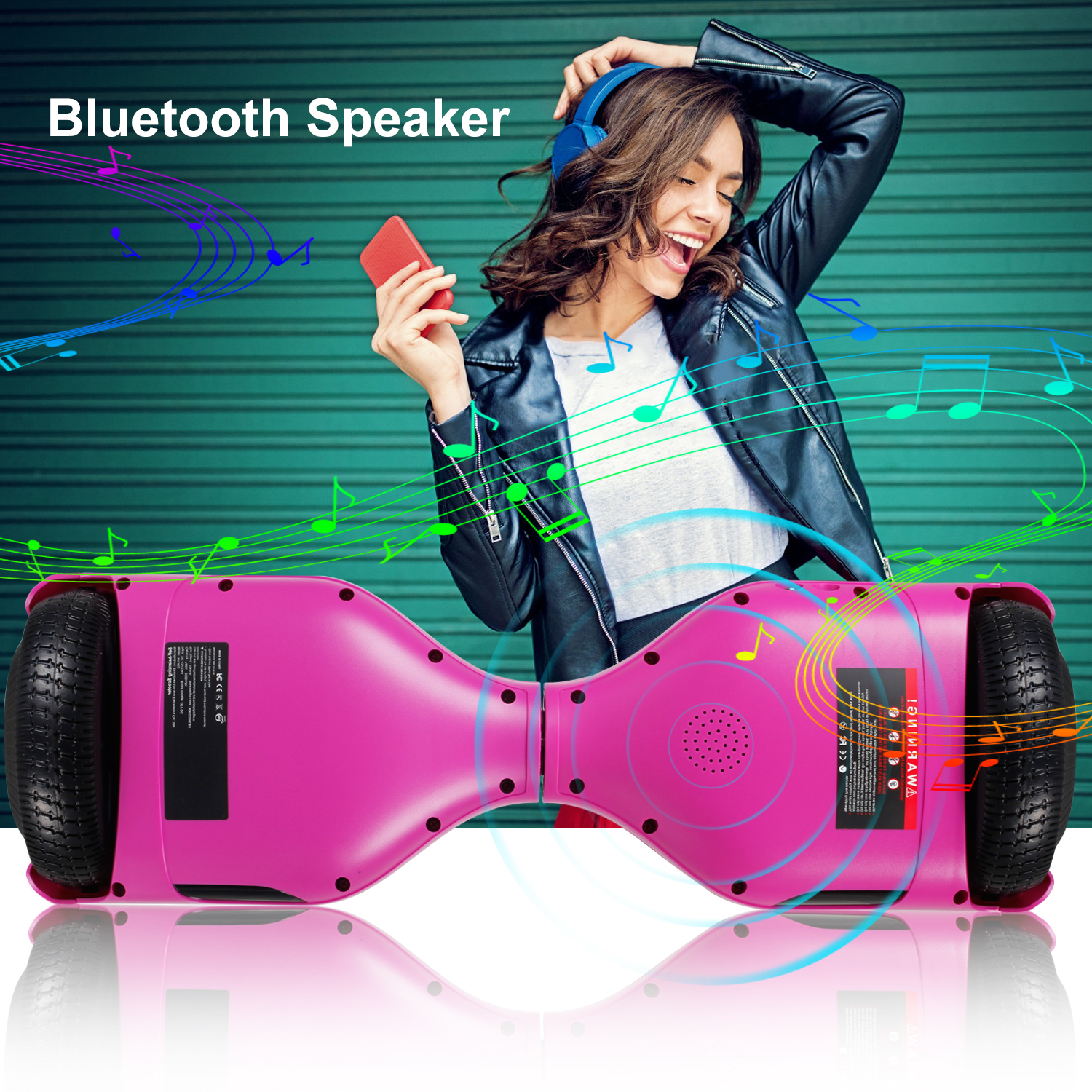 Bluetooth Hoverboad Electric Balancing Scooter W// LED Lights Girls Gift no bag