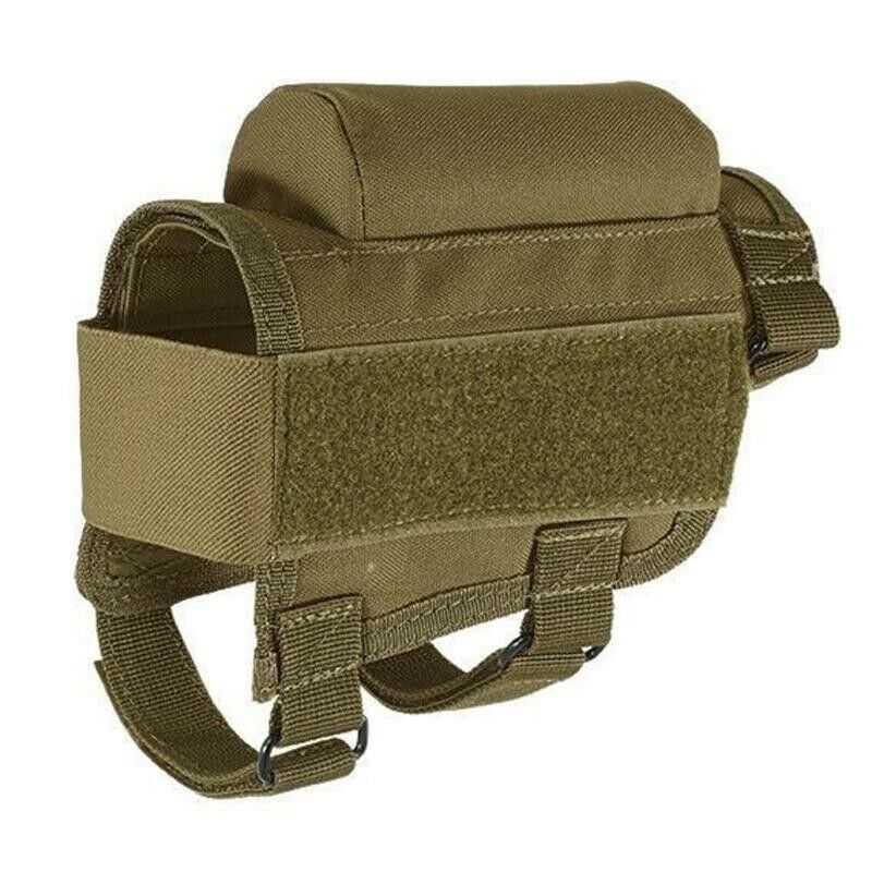 Tactical Rifle Butt Stock Cheek Rest Pad Left//Right Hand Ammo Carrier Pouch Bag