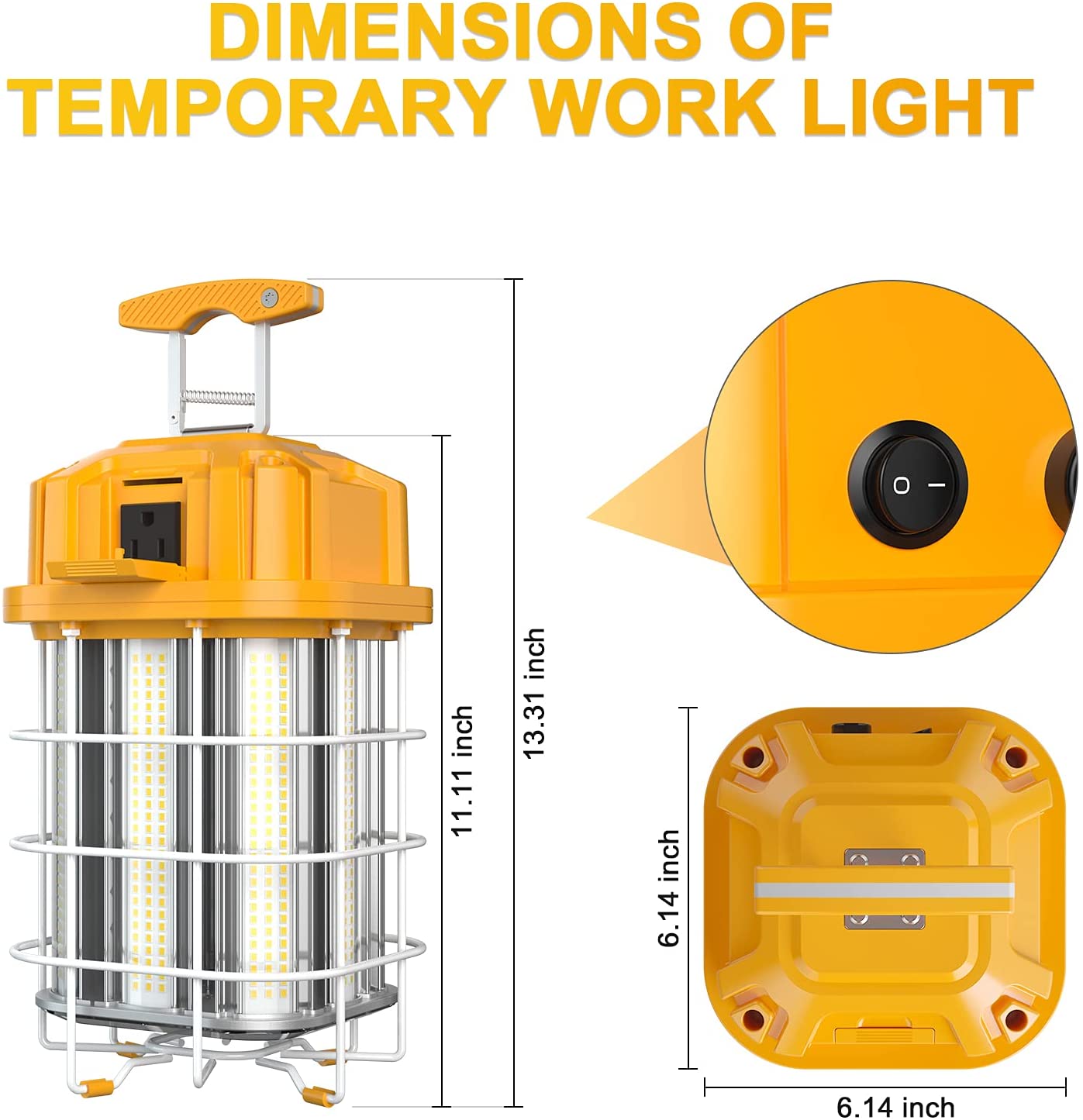 Linkable 80W 100W 125W 150W LED Temporary Work Light Construction Jobsite Lights - Picture 15 of 17