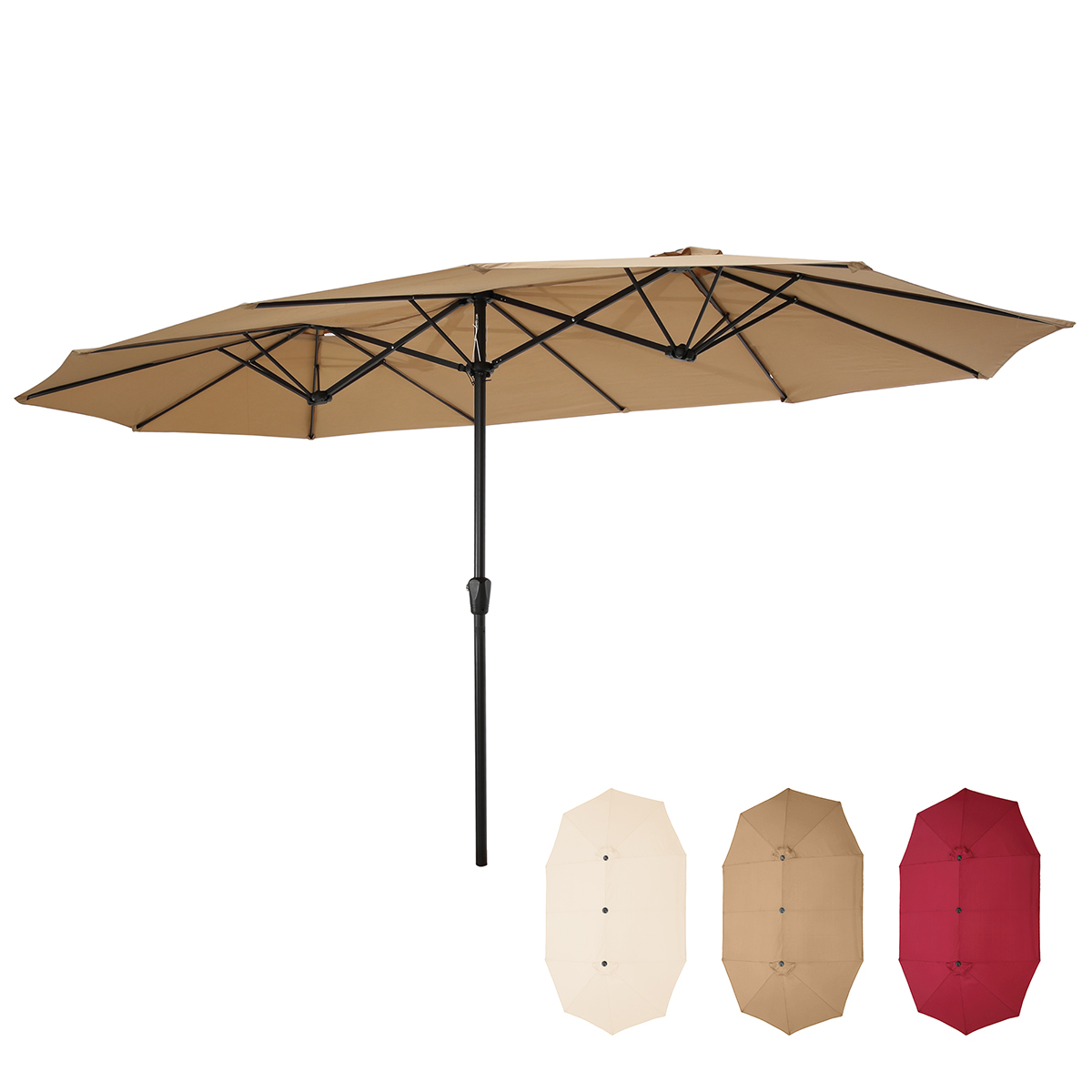 Superjare 14 Ft Outdoor Patio Umbrella Extra Large Double Sided Design With For Sale Online Ebay