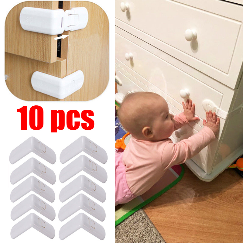 10pcs Child Baby Kids Safety Latches Drawer Door Cabinet Cupboard