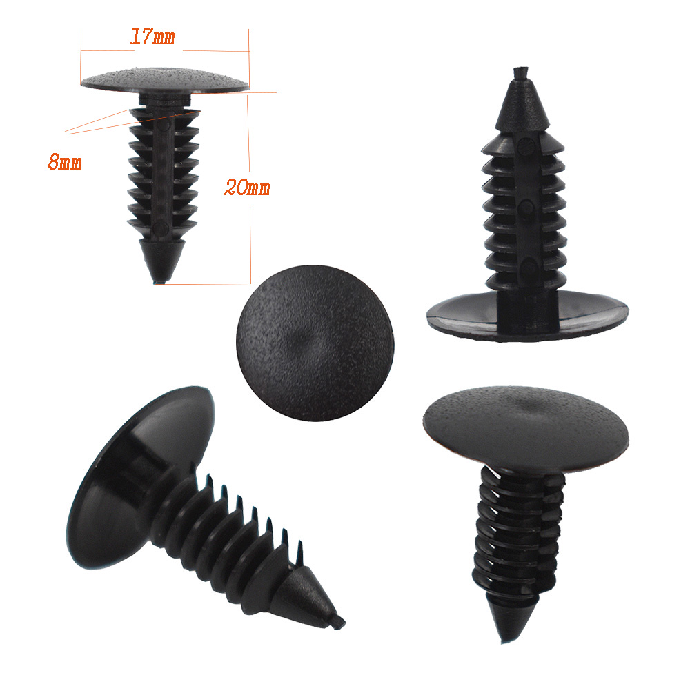 GM Black Nylon Push Type Universal Retainers Qty 10 Pcs Part # 15969147