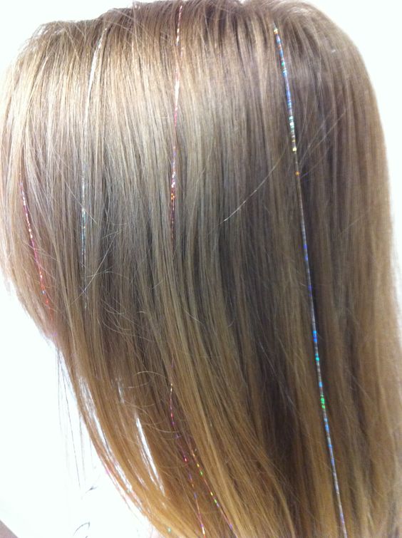 tinsel hair glitter extensions fairy strands extension hairstyles packs colored blonde tutorial alternative strand sparkling feathers rainbow
