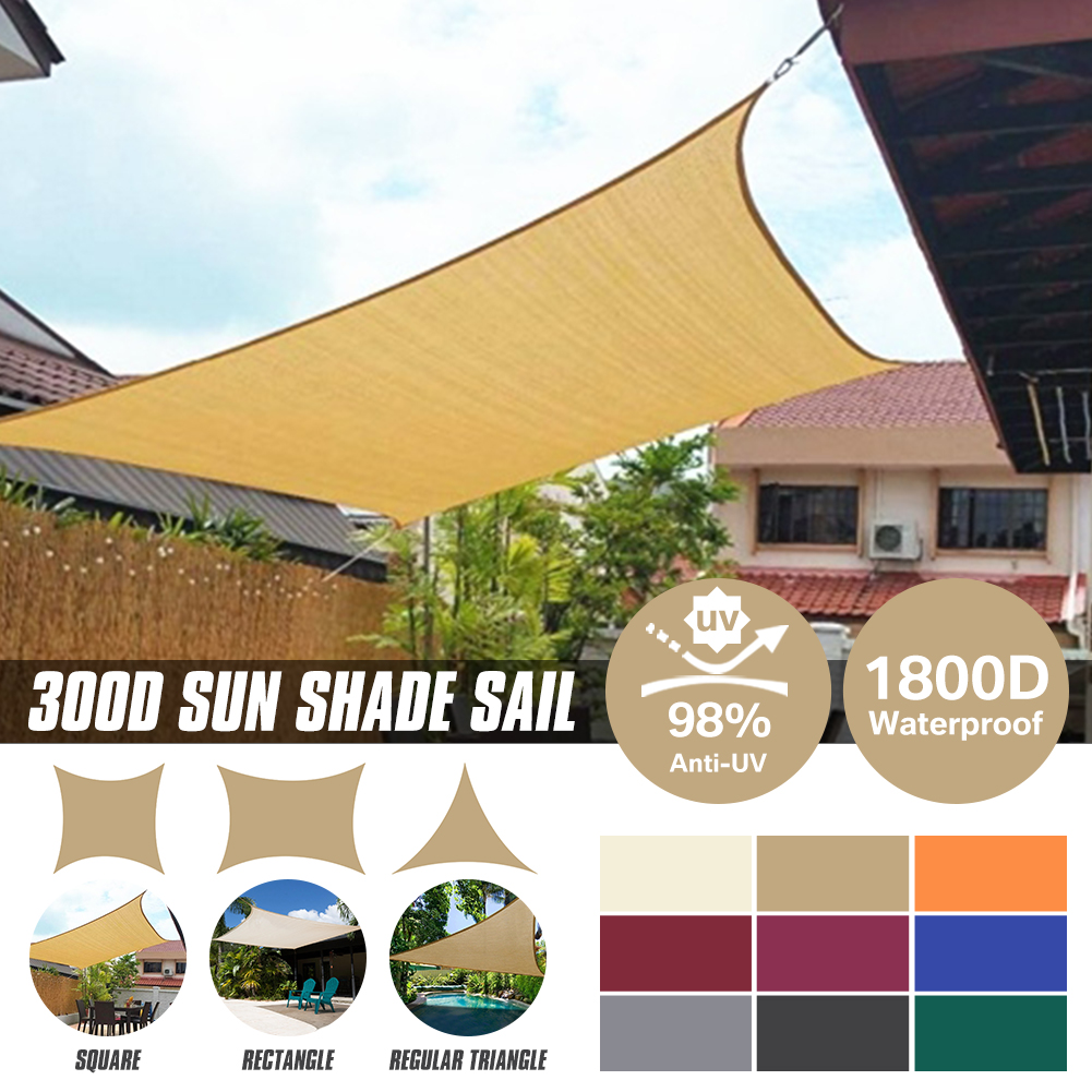 Waterproof Sun Shade Sail UV Block Outdoor Canopy Patio Garden Yard Pool Cover