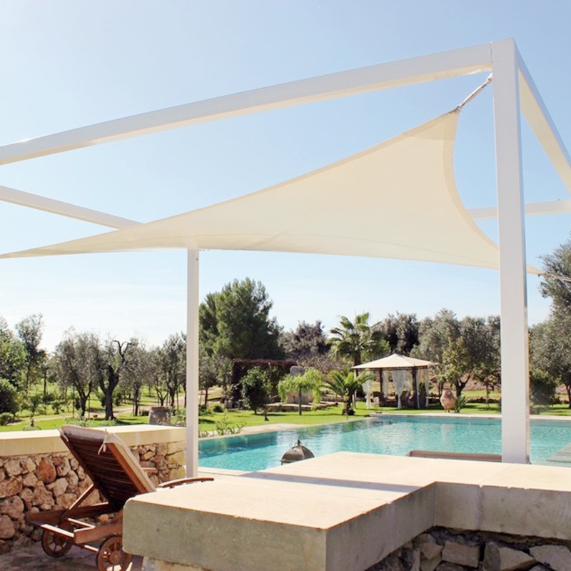 Patio con toldo impermeable Sombra Vela piscina al aire libre Jardín