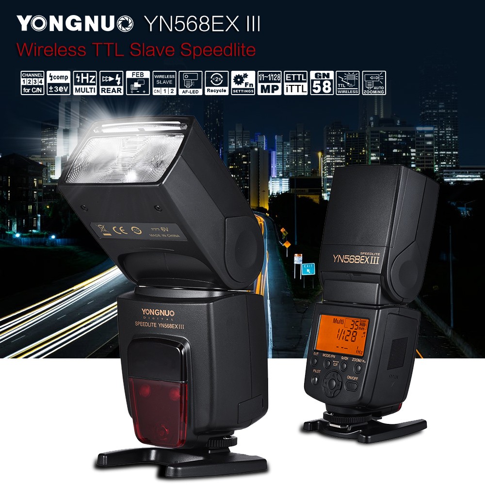YONGNUO YN568EX III TTL High speedite Flash Wireless HSS for Canon EOS