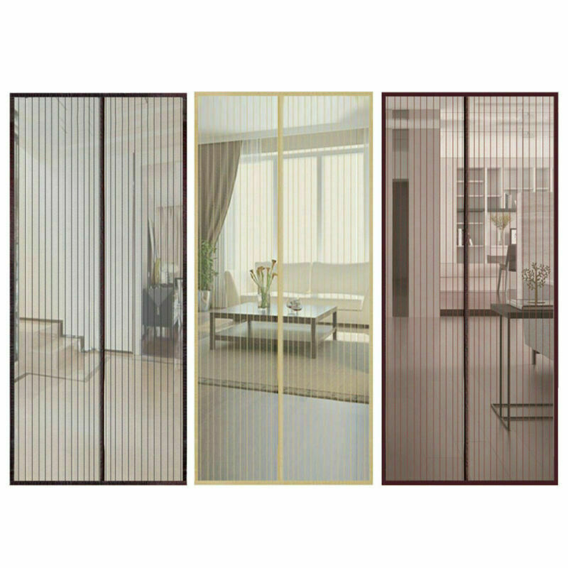 1x Magic Door Mesh Magnetic Curtains Fastening Hands Free Fly Bug