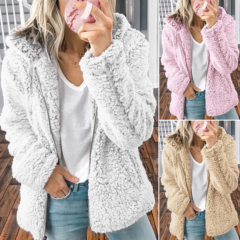 women's teddy fleece jacket