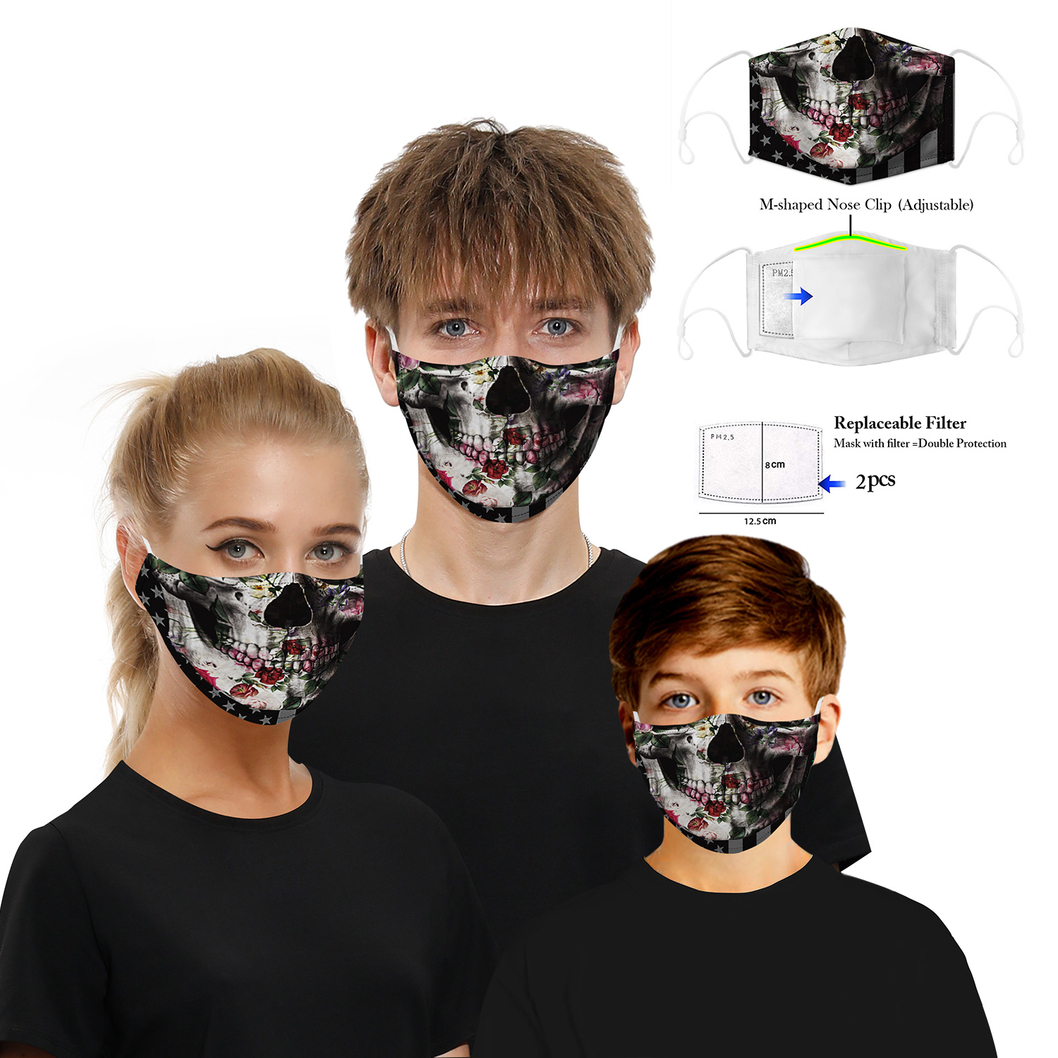 ZQQ Funny Face Mask Halloween Funny Funny Face Mask Nose Latex Half Face Mask Spoof Tricky Game Props