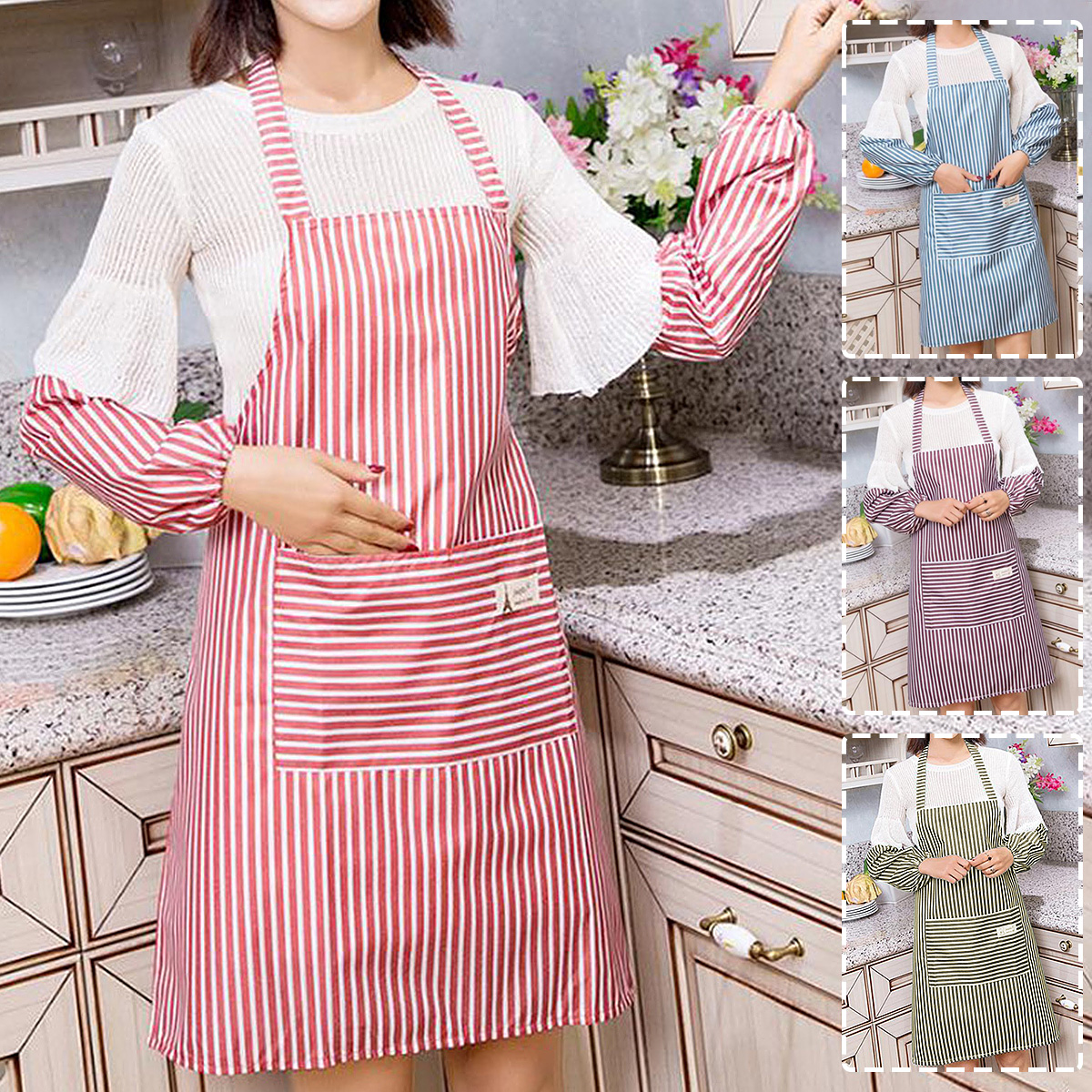 plain aprons with pockets