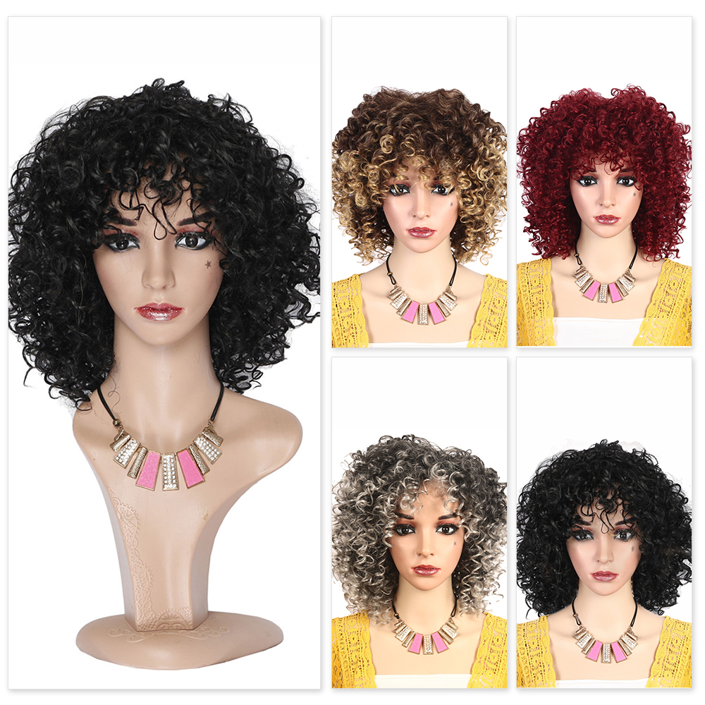 natural curly wigs synthetic