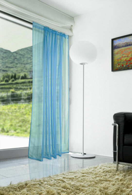 1/2 Panels Voile Sheer Window Curtains Scarf Door Room Kitchen Blind Dividers eBay