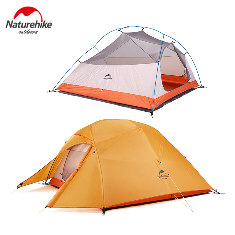 Color:Orange:Naturehike Ultralight Backpacking Camping Hiking Tent 4 Season 2/3 Person