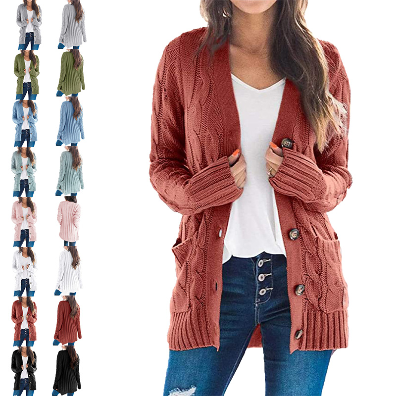 chunky cable knit cardigan womens