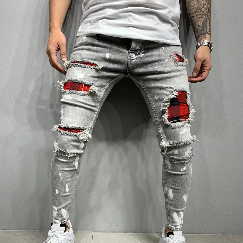 plus size mens ripped jeans