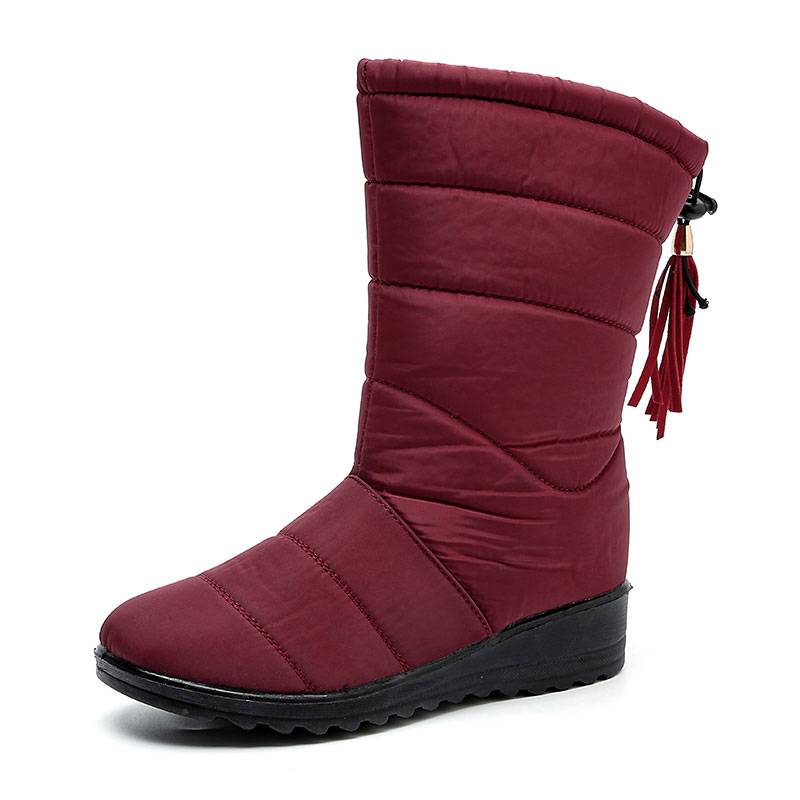 wool lined snow boots