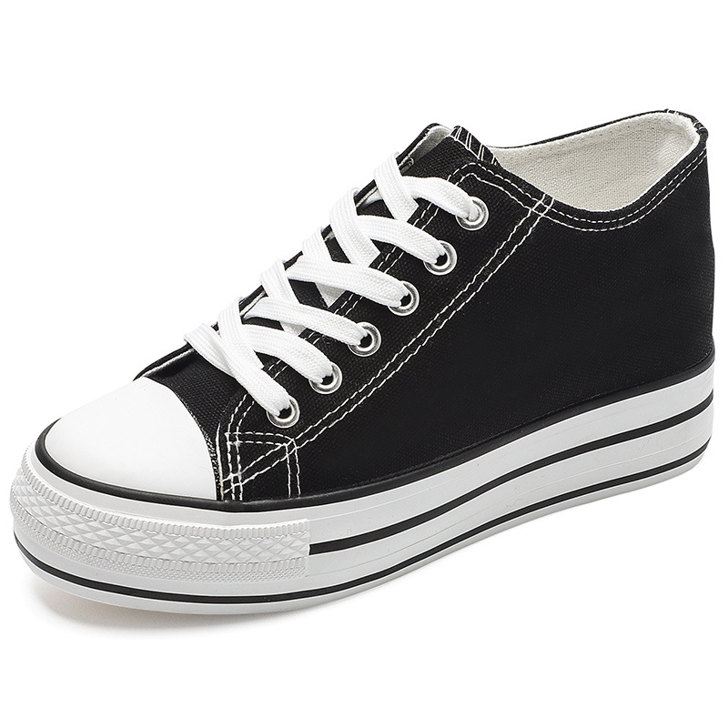 New Ladies Womens Sneakers Flat Lace Up Plimsolls Pumps Trainers Canvas