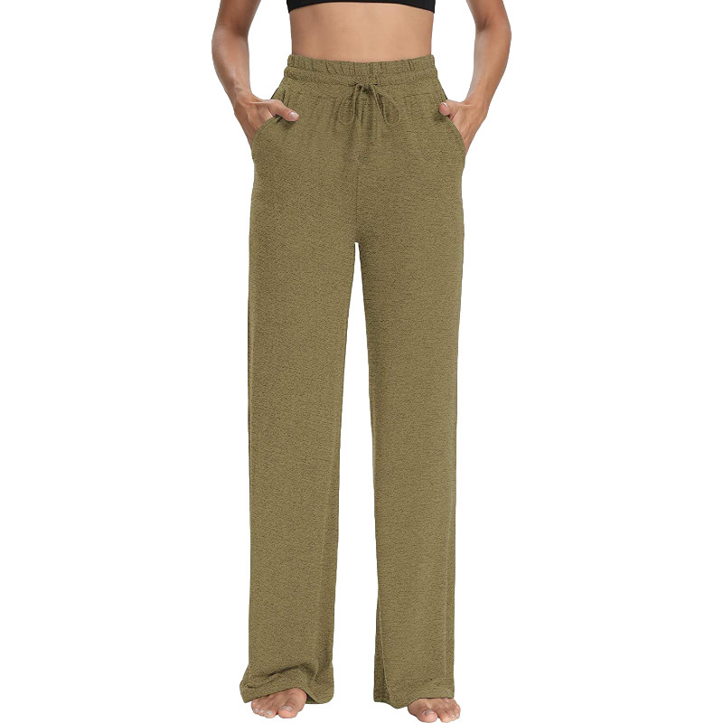 ❤️ EDC 2019 Summer Womens Solid Linen Pants Oversize Causal Loose High Waist Strappy Wide Short Leg Palazzo Trousers 
