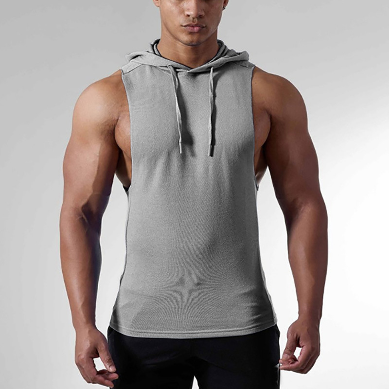 Mens sleeveless deals gym hoodies