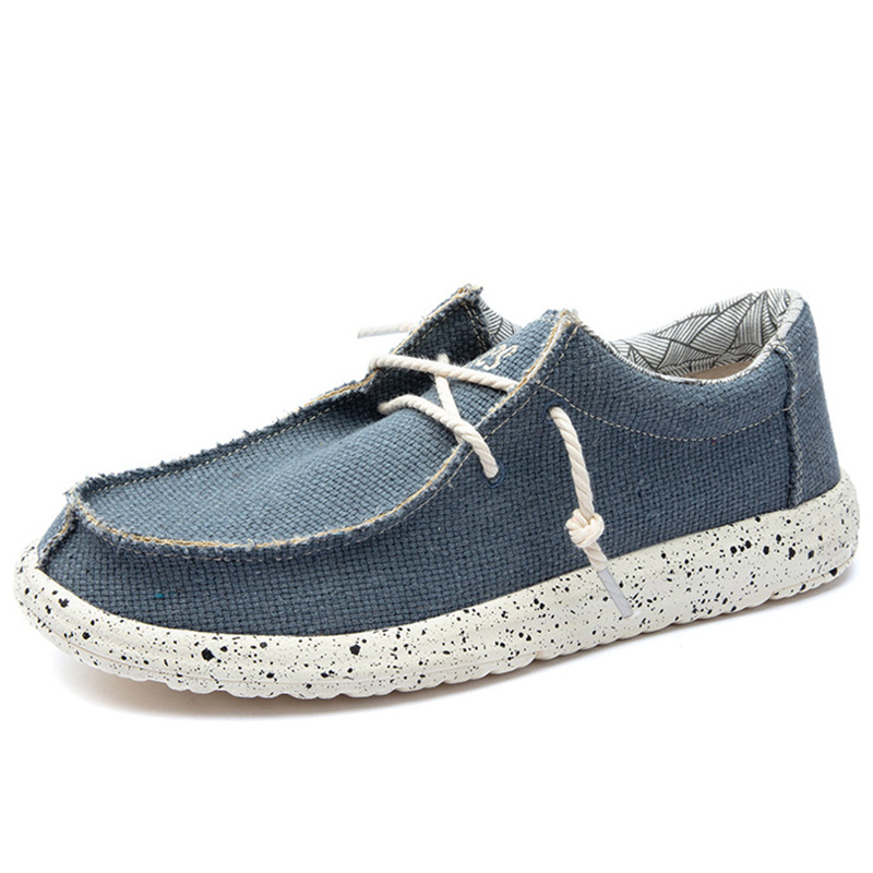 canvas slip on boat shoes