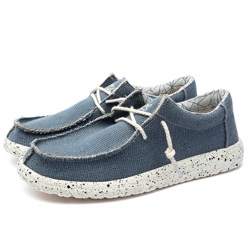 Mens Canvas Slip on Deck Boat Shoes Non 