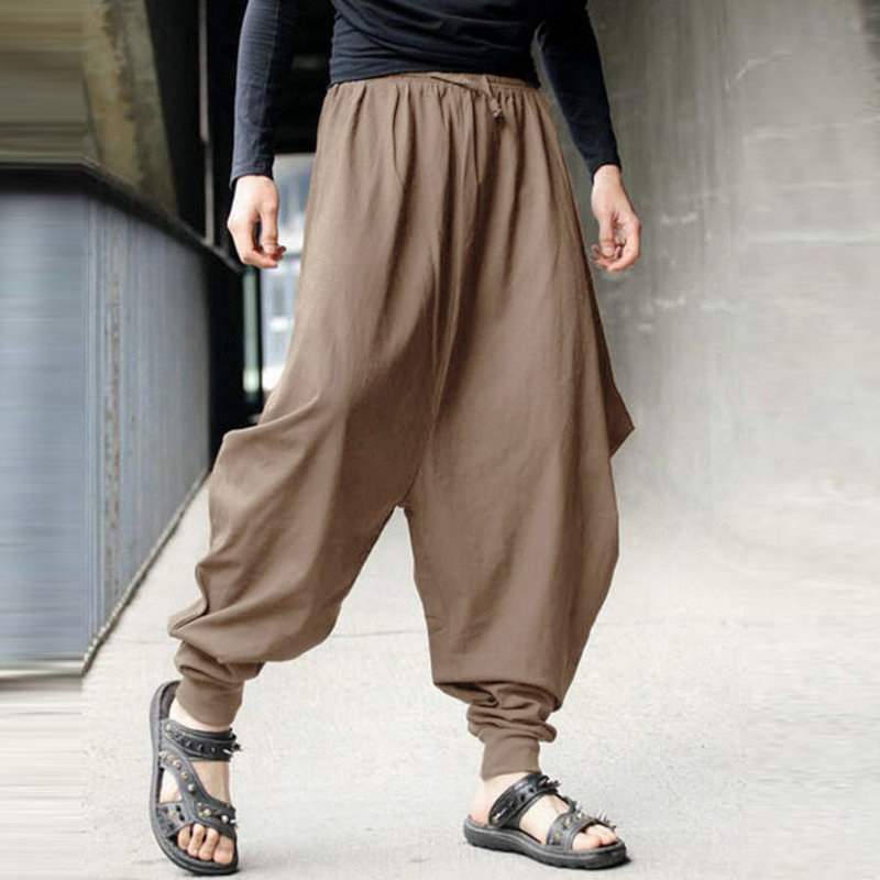 Men Baggy Harem Pants Yoga Dance Hippie Alibaba Hareem Trousers Casual Bottoms 