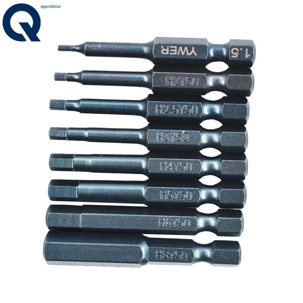 8X Hex Head Allen Bit Set Quick Connect Shank impact driver drill metric mm eBay