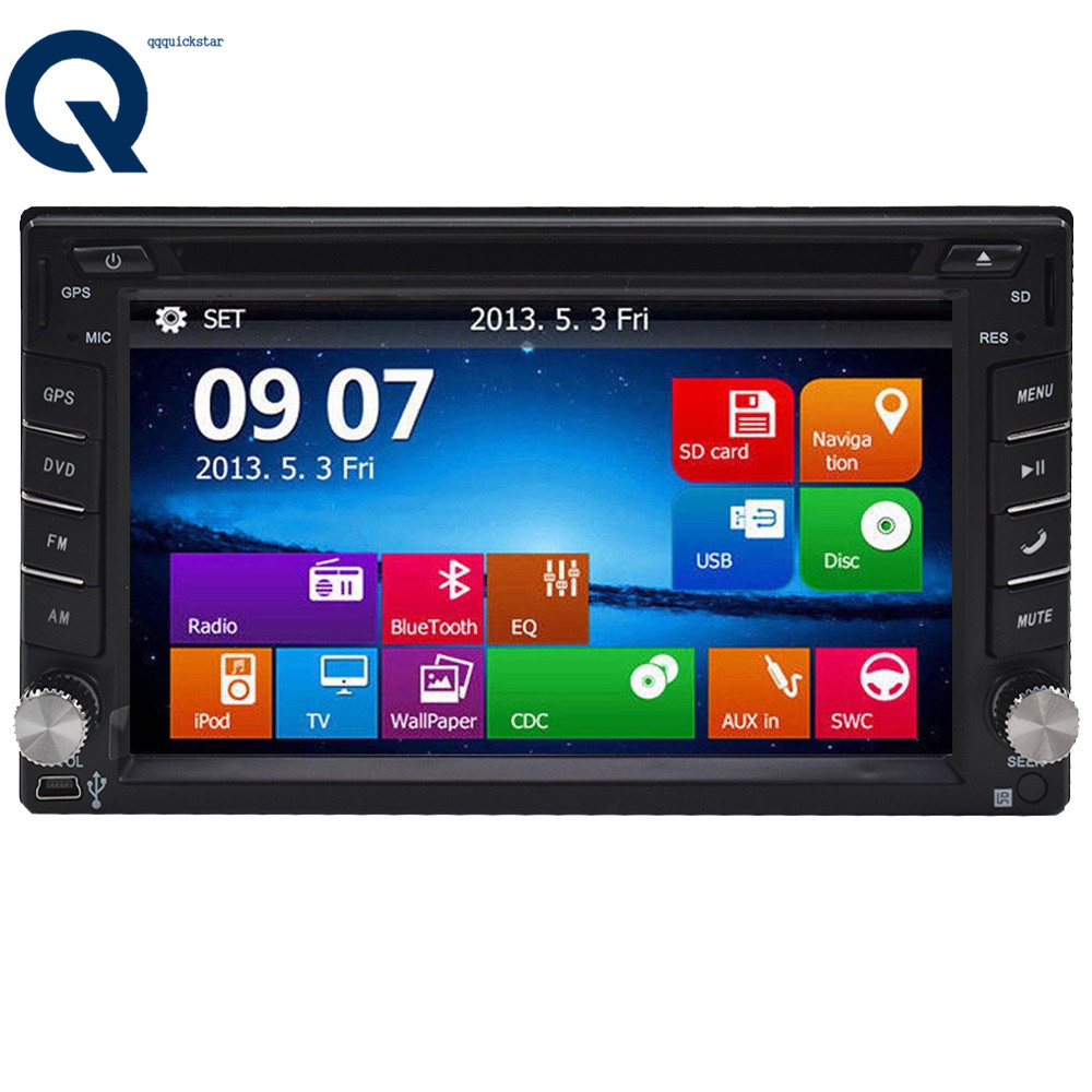 Backup Camera+GPS Double Din Car Stereo Radio DVD mp3