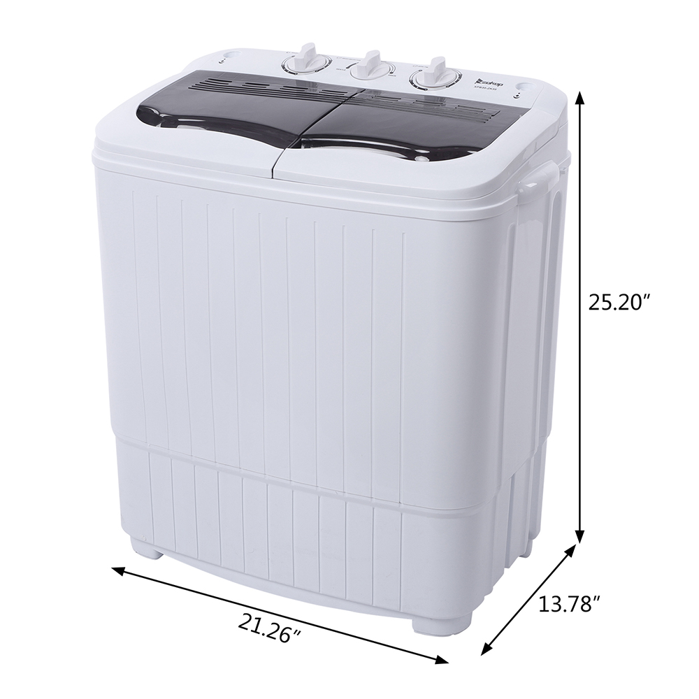 Portable Laundry Washing Machine Semi Automatic Top Loading Compact Washer Tub