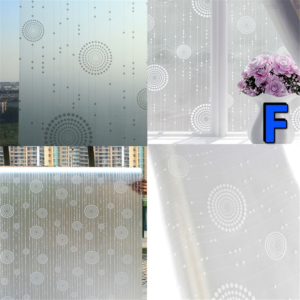 10 Styles of Waterproof Window Glass Frosted Film Self-adhesive Paper Decoration 