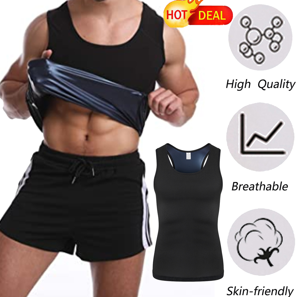 Men's Body Shaper Workout Tank Top Waist Trainer Weight Loss