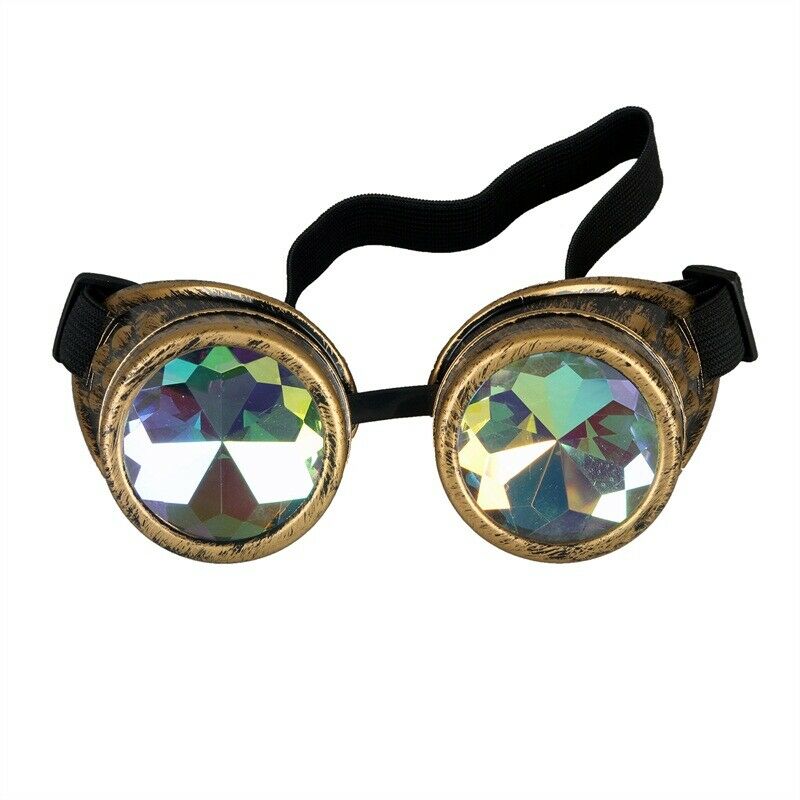 Vintage Steampunk Goggles Kaleidoscope Sunglasses Gothic Retro Cosplay Party NFS - Picture 25 of 52