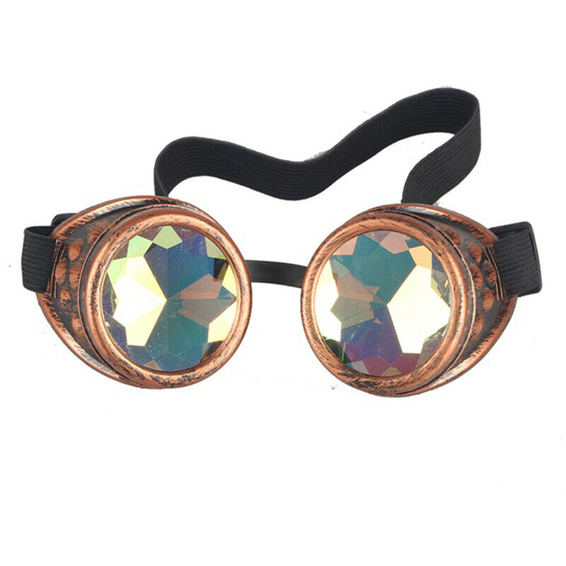 Vintage Steampunk Goggles Kaleidoscope Sunglasses Gothic Retro Cosplay Party NFS - Picture 27 of 52