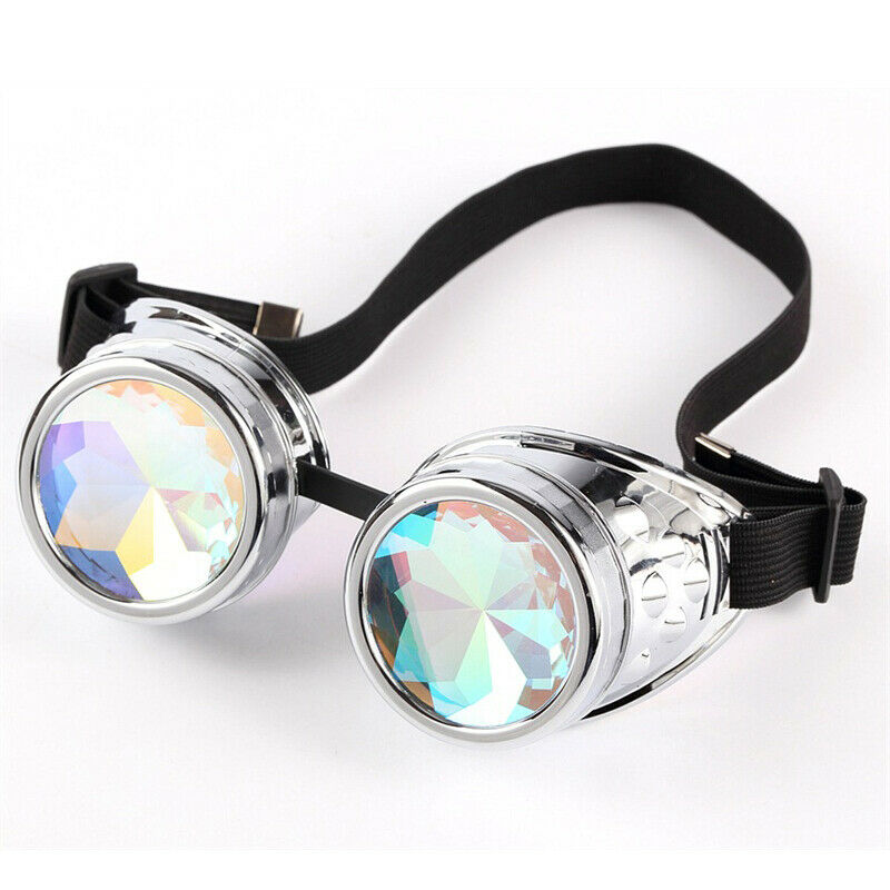 Vintage Steampunk Goggles Kaleidoscope Sunglasses Gothic Retro Cosplay Party NFS - Picture 28 of 52