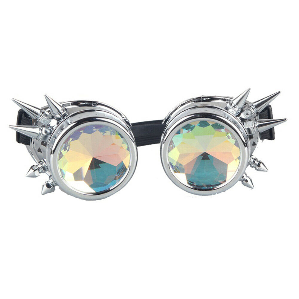 Vintage Steampunk Goggles Kaleidoscope Sunglasses Gothic Retro Cosplay Party NFS - Picture 31 of 52