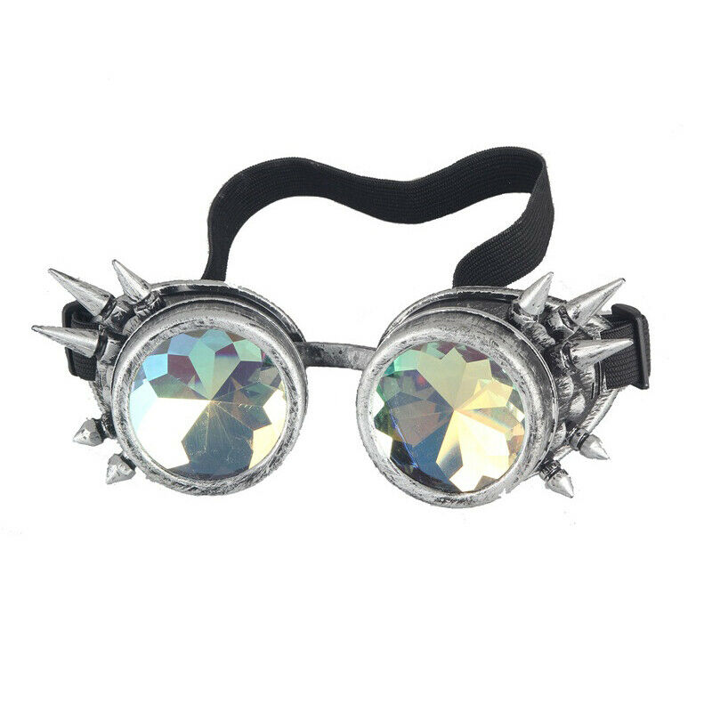 Vintage Steampunk Goggles Kaleidoscope Sunglasses Gothic Retro Cosplay Party NFS - Picture 32 of 52