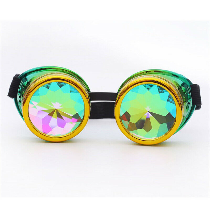 Vintage Steampunk Goggles Kaleidoscope Sunglasses Gothic Retro Cosplay Party NFS - Picture 37 of 52