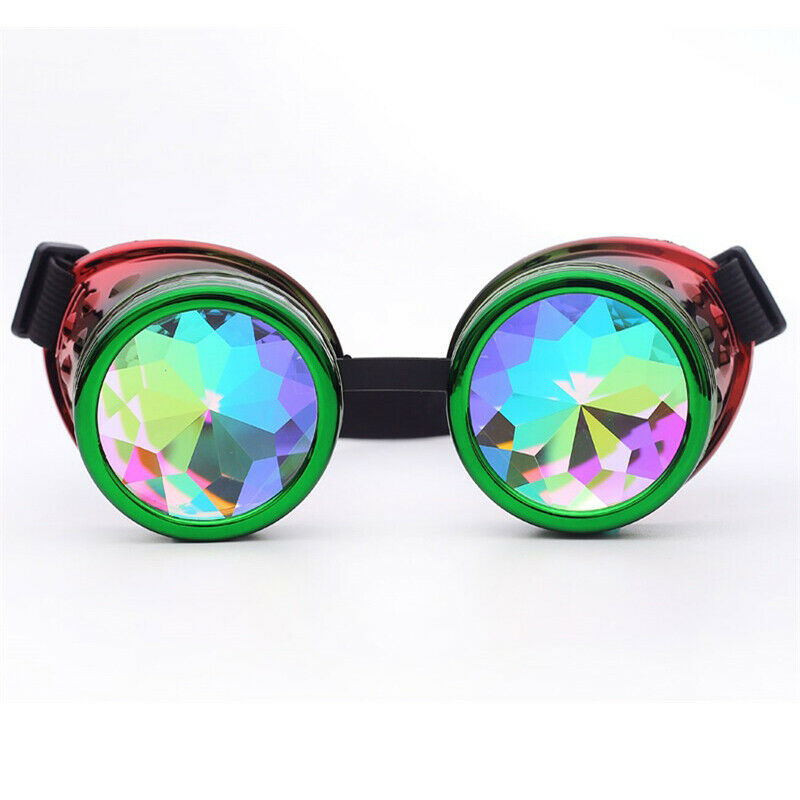 Vintage Steampunk Goggles Kaleidoscope Sunglasses Gothic Retro Cosplay Party NFS - Picture 38 of 52