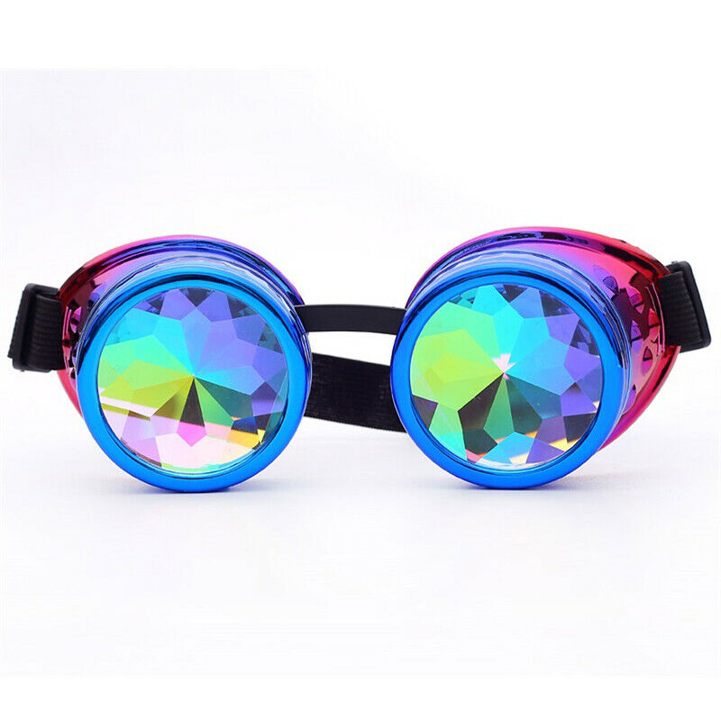 Vintage Steampunk Goggles Kaleidoscope Sunglasses Gothic Retro Cosplay Party NFS - Picture 39 of 52