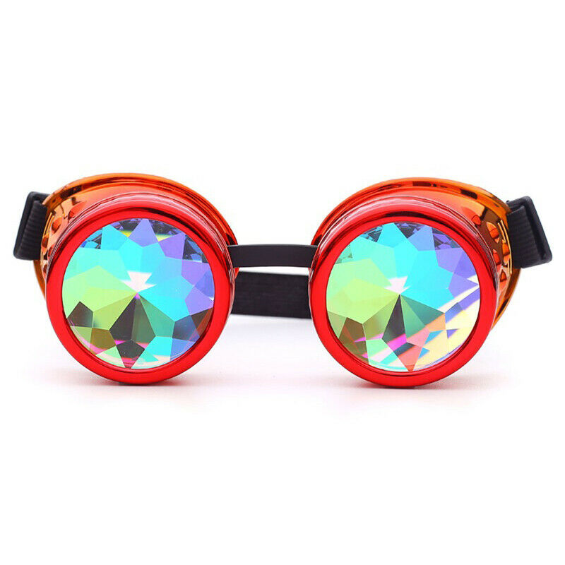 Vintage Steampunk Goggles Kaleidoscope Sunglasses Gothic Retro Cosplay Party NFS - Picture 40 of 52